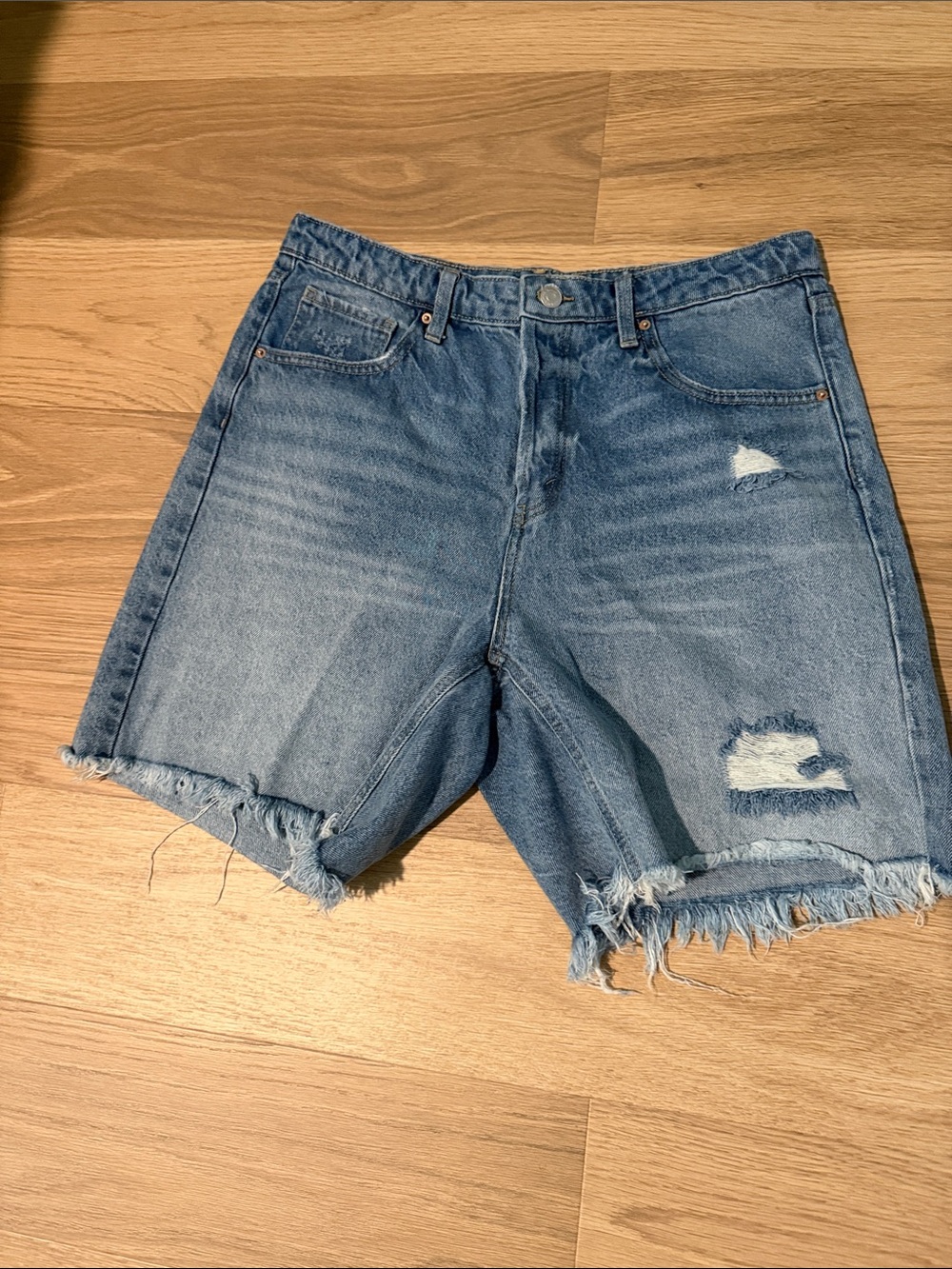 Wild Fable Light Blue Distressed Denim Shorts